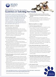 guidelines on selecting pet foods