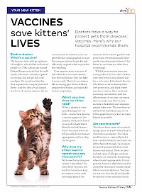 Vaccines save kittens' lives